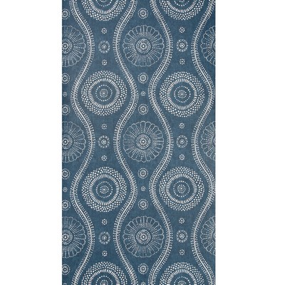 Kravet Wallcovering PAINTERLY W3500 50 INDIGO SARAH RICHARDSON WALLPAPER W3500.50 White CELLULOSE - 50%;OTHER - 30%;POLYESTER - 20% Ethnic and Global 