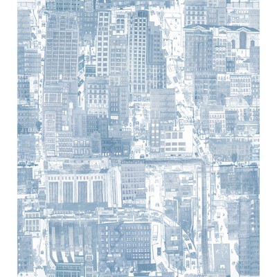 Kravet Wallcovering URBAN PLANNING W3583 15 BLUEISH PAPERSCAPE ARTIST SERIES W3583.15 Silver PAPER - 100% Novelty Prints 