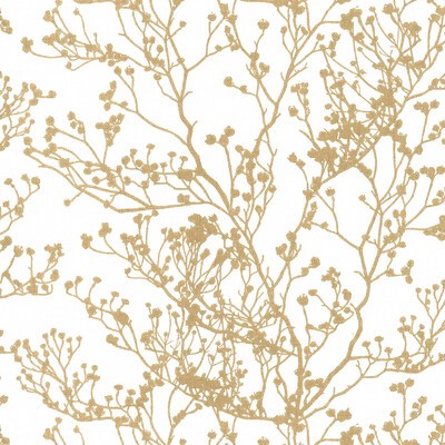 Kravet Wallcovering Kravet Design W3728 4 W3728-4 RONALD REDDING W3728.4 White PAPER - 100% Flower Wallpaper Leaves Trees and Vines Wallpaper 