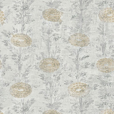 Kravet Wallcovering Kravet Design W3743 11 W3743-11 RONALD REDDING W3743.11 Grey NON WOVEN - 100% Flower Wallpaper 