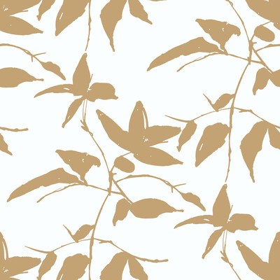Kravet Wallcovering Kravet Design W3749 4 W3749-4 RONALD REDDING W3749.4 White NON WOVEN - 100% Flower Wallpaper Leaves Trees and Vines Wallpaper 