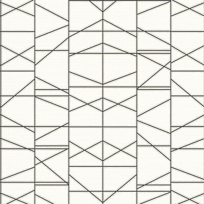 Kravet Wallcovering Kravet Design W3762 81 W3762-81 W3762.81 White PAPER - 100% Modern Geometric Designs Black and White Wallpaper 