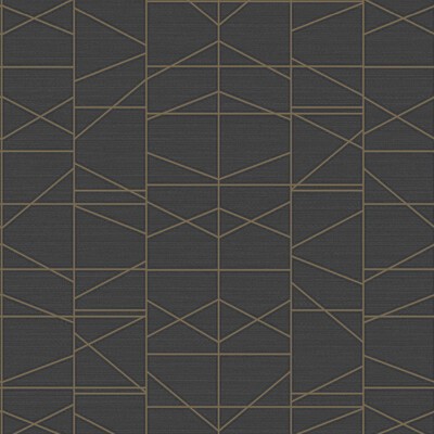 Kravet Wallcovering Kravet Design W3762 8 W3762-8 W3762.8 Black PAPER - 100% Modern Geometric Designs 