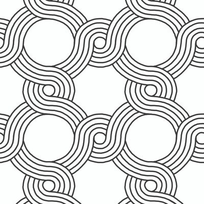 Kravet Wallcovering Kravet Design W3769 8 W3769-8 W3769.8 White PAPER - 100% Modern Geometric Designs Black and White Wallpaper 