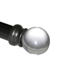 Glass Globe Finial Gun Metal by   