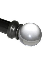 Glass Globe Finial Gun Metal by  Brimar 