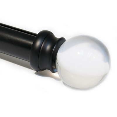 Brimar Glass Globe Finial Shadow Black in Affinity Traverse DAF214-SBK 