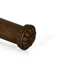 Wingfield Finial Rosette Dark Walnut by   