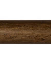 4 Ft Smooth Wood Pole Dark Walnut by   