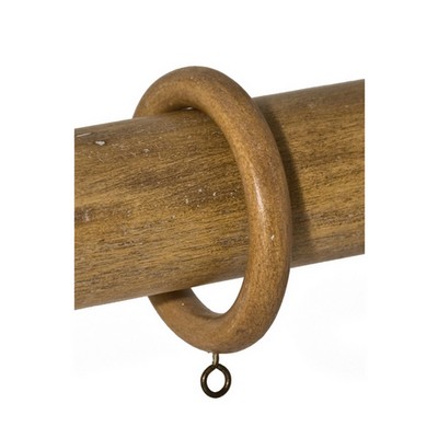 Brimar 3 3/4 Wood Ring Antique Oak in English Manor DEM30-AOK Beige  Wooden Curtain Rings Large Curtain Rings 
