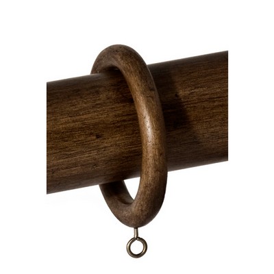 Brimar 3 3/4 Wood Ring Dark Walnut in English Manor DEM30-DWL Beige  Wooden Curtain Rings Large Curtain Rings 