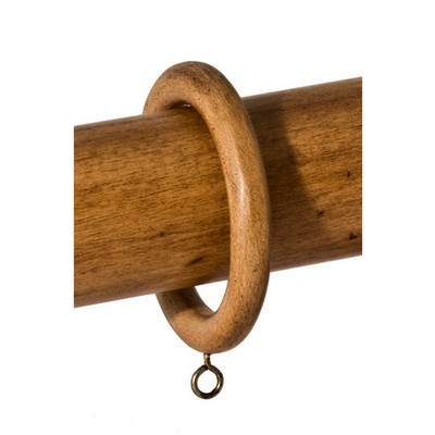 Brimar 3 3/4 Wood Ring Pine in English Manor DEM30-PNE Beige  Large Curtain Rings Wooden Curtain Rings 