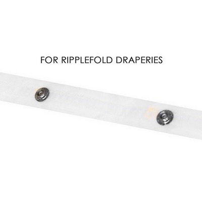 Brimar Ripplefold Snap Tape Clear in Affinity Traverse DPA2945-CLR Beige  Traverse Rod Hardware and Accessories 