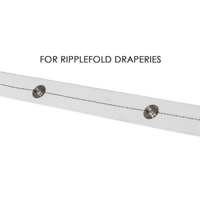 Brimar Ripplefold Snap Tape White in Affinity Traverse DPA2945-WH Beige  Traverse Rod Hardware and Accessories 
