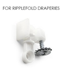 Ripplefold Endstop with Glide White by   