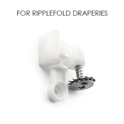 Brimar Ripplefold Endstop with Glide White in Affinity Traverse DPA7545-WH  Traverse Rod Hardware and Accessories 