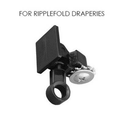 Brimar Ripplefold Endstop with Glide Black in Affinity Traverse DPA7545-BK 