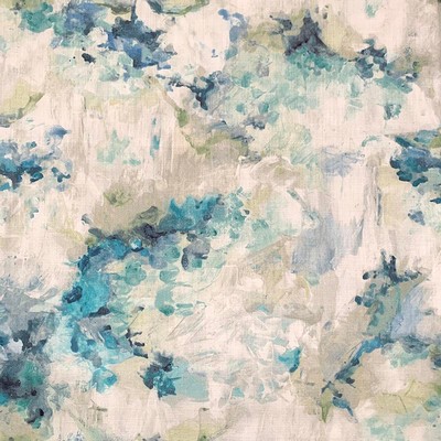 Magnolia Fabrics Wisp Pool Blue %  Blend Fire Rated Fabric Abstract  Heavy Duty CA 117  Abstract Floral   Fabric MagFabrics  MagFabrics Wisp Pool