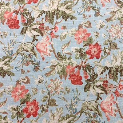 Magnolia Fabrics Florian Spring Multi Drapery LIN  Blend Fire Rated Fabric Heavy Duty CA 117  Traditional Floral  Large Print Floral  Floral Linen   Fabric MagFabrics  MagFabrics Florian Spring