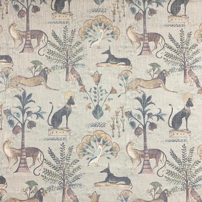 Magnolia Fabrics Kingdom Bluestar Multi Multipurpose POLY  Blend Fire Rated Fabric Jungle Safari  Birds and Feather  High Wear Commercial Upholstery CA 117  Miscellaneous Novelty  Fabric MagFabrics  MagFabrics Kingdom Bluestar