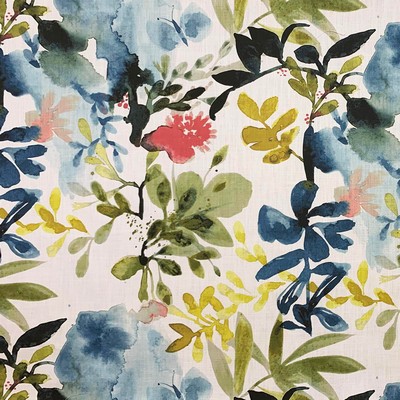 Magnolia Fabrics Cascade Flora 10374 Multi Multipurpose COTTON  Blend Fire Rated Fabric Heavy Duty CA 117  Abstract Floral  Large Print Floral  Fabric