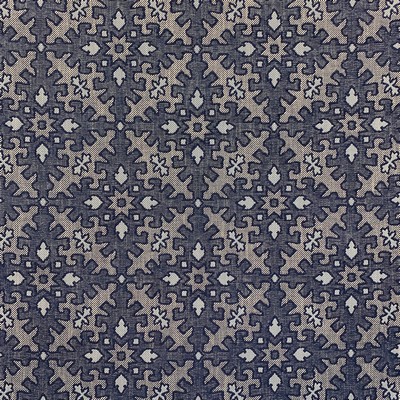 Magnolia Fabrics Moxippy Blues 10399 Blue Upholstery UV  Blend Floral Diamond  Heavy Duty Floral Medallion  Ethnic and Global  Fabric