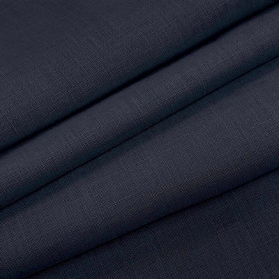 Magnolia Fabrics Emma Linen Indigo 10628 Blue %  Blend Fire Rated Fabric Medium Duty CA 117  100 percent Solid Linen  Fabric