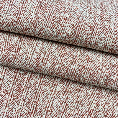Magnolia Fabrics Herring Paprika 10996 Red Multipurpose POLY POLY Fire Rated Fabric CA 117  Herringbone  Fabric