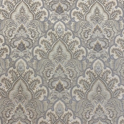 Magnolia Fabrics Stowe Gravel 11138 Grey Multipurpose VIS  Blend Classic Damask  Medium Duty Fabric