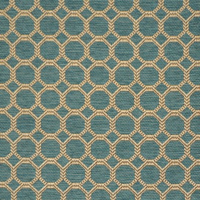 Magnolia Fabrics Lolilo Adriatic Blue UPHOLSTERY POLY Fire Rated Fabric Circles and Swirls High Performance CA 117   Fabric MagFabrics  MagFabrics Lolilo Adriatic