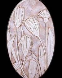 Wild Oval Tulips Panel by   