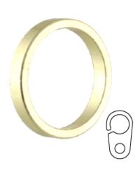 Brass Flat Ring with Clip by   