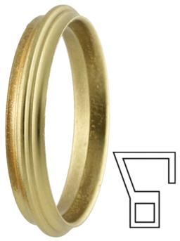 Vesta Cuffed Curtain Ring with Clip Castilian 356020 Brass  Curtain Rings with Clips 