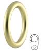 Vesta Hollow Ring w/clip Polished Brass