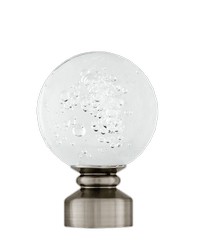Blown Glass Ball Brushed Nickel by   