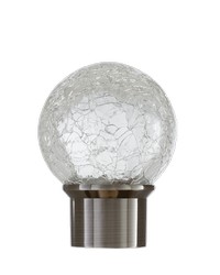 Crackle Glass Ball Brushed Black Nickel by   