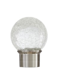 Crackle Glass Ball Brushed Nickel by   