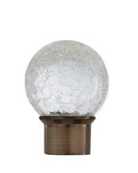 Crackle Glass Ball Brushed Bronze by   