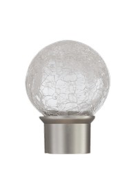 Crackle Glass Ball Satin Nickel by   
