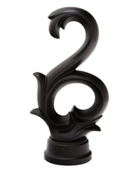 Arabesque Scroll Satin Black by  Finestra 