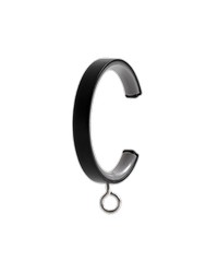 C-Ring with Eyelet Satin Black Package of 8 by  Finestra 