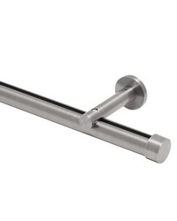 Single Rod Wall Mount H-Rail Curtain Track Brushed Nickel by  Brimar 