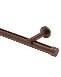 Single Rod Wall Mount H-Rail Curtain Track Brushed Bronze by  Forest Drapery Hardware 