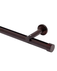 Single Rod Wall Mount H-Rail Curtain Track Oil Rubbed Bronze by   