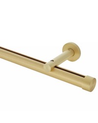 Single Rod Wall Mount H-Rail Curtain Track Satin Gold by  Aria Metal 
