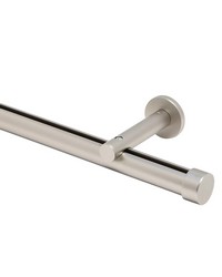 Single Rod Wall Mount H-Rail Curtain Track Satin Nickel by  Brimar 