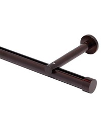 Single Rod Wall Mount Extended Projection H-Rail Curtain Track Oil Rubbed Bronze by   