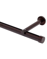 Single Rod Wall Mount Extended Projection H-Rail Curtain Track Oil Rubbed Bronze by  Finestra 