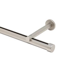 Single Rod Wall Mount Extended Projection H-Rail Curtain Track Satin Nickel by  Forest Drapery Hardware 