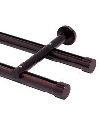 Double Rod Wall Mount H-Rail Curtain Track Oil Rubbed Bronze by   
